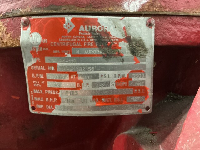 1500 GPM, Cummins, Aurora #5-481-1D, centrifugal fire pump, 6" x 5", 100 psi, 3300 RPM - Image 10