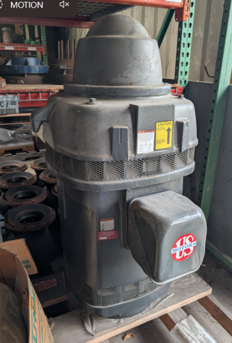 200 HP 1775 RPM U.S. Motors, Frame 445TP-16, weather protected enclosure type 1, NRR, VHS, vertical hollow - Image 1