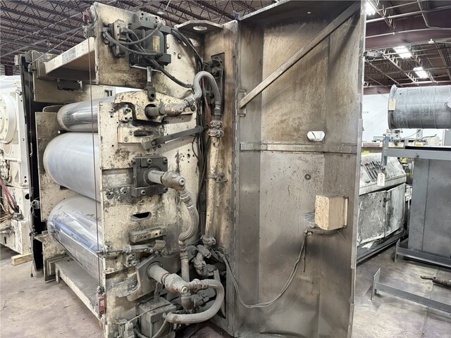 60" Welex, Sheet Stacker, 12" Top Roll, 24" Middle & Bottom Roll, 10 HP, 12' Cooling Conveyor, 2008 - Image 8