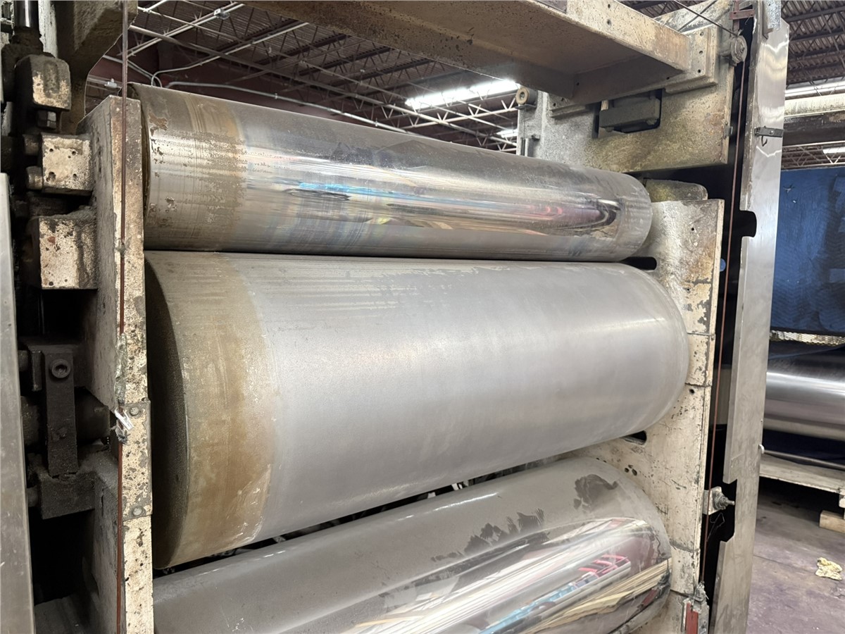 60" Welex, Sheet Stacker, 12" Top Roll, 24" Middle & Bottom Roll, 10 HP, 12' Cooling Conveyor, 2008 - Image 10