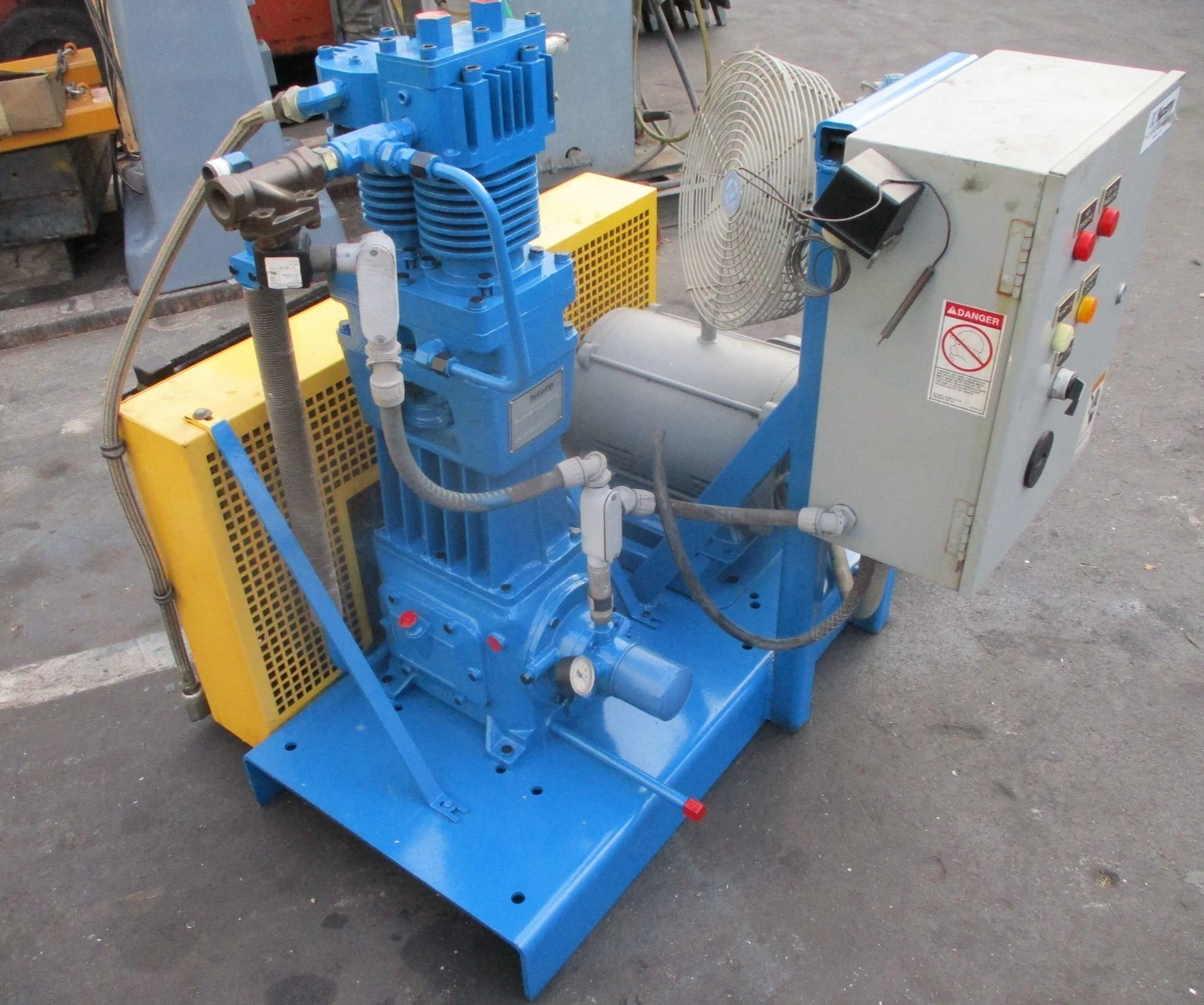 15 HP Hycomp #2AN10C-B21-ALMV9-20/15D, Boost Compressor, Nitrogen/Air/Gas Pressure Booster, 1760 RPM - Image 1