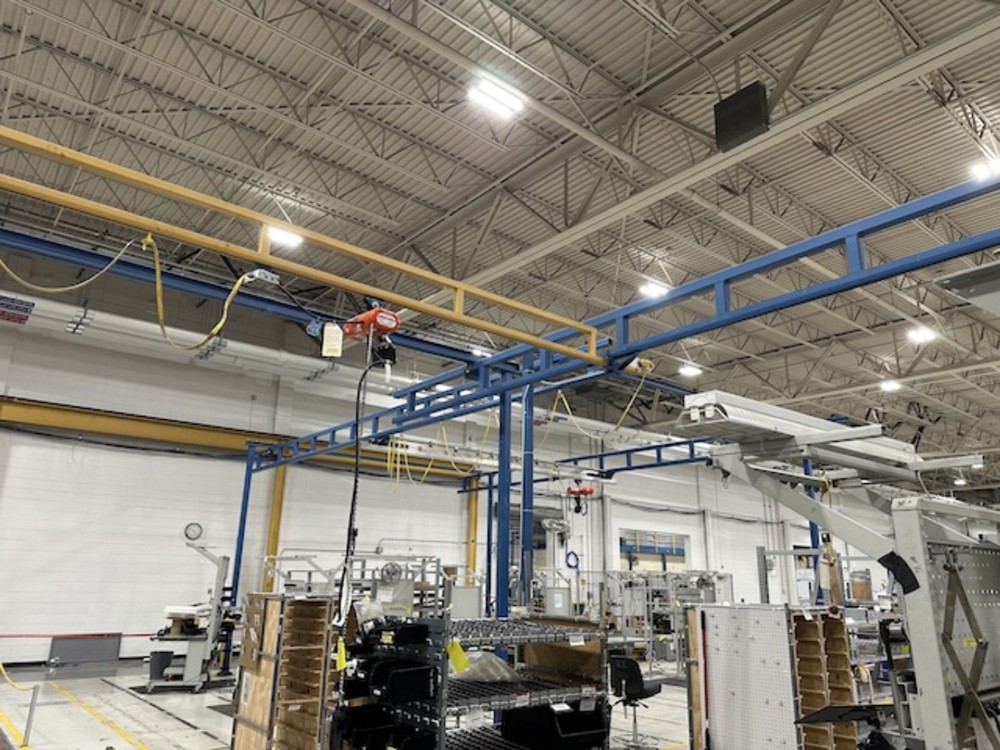 .2 Ton, Gorbel, Bridge Crane, 250lb CAP, 19'-7" L x 20'-7" width x 11'-8" H (Already Taken Down) - Image 2