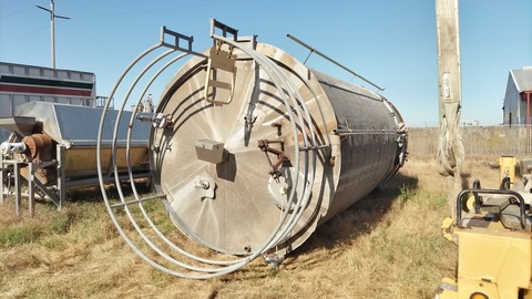 10000 gallon Stainless steel vertical silo tank, 9.5'dia. x 21' straight side - Image 2