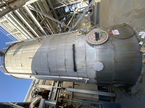 10000 gallon Stainless steel vertical silo tank, 9.5'dia. x 21' straight side - Image 4