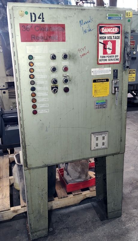 24" width x 36" D x 24" H Lindberg #93-243624-G14, gas fired temper furnace, 1400°F, 400000 BTU/HR, vertical - Image 8
