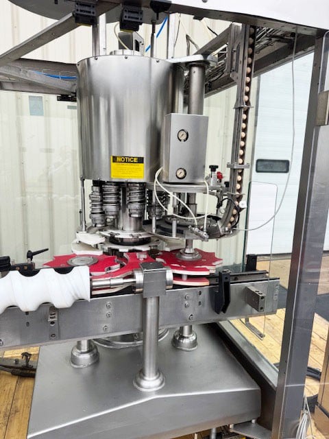 MBF #Capmatic-360/9P, 9-Head Rotary T-Corker with Hopper Elevator - Image 2