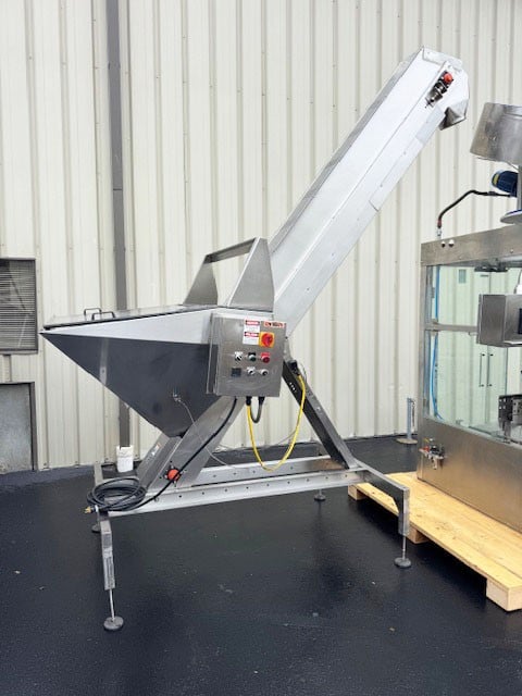 MBF #Capmatic-360/9P, 9-Head Rotary T-Corker with Hopper Elevator - Image 5