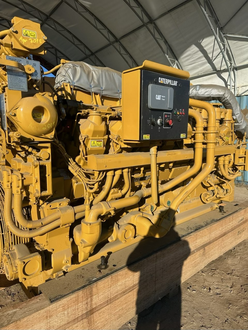 2100 BHP Caterpillar #3516C, 1600 RPM, Marine Propulsion Surplus Diesel Engine - Image 2