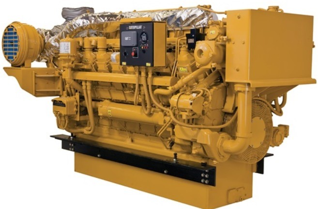 2100 BHP Caterpillar #3516C, 1600 RPM, Marine Propulsion Surplus Diesel Engine - Image 3