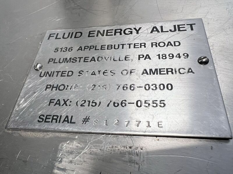Fluid Energy Aljet, Stainless Steel jet mill / pulverizer - Image 6