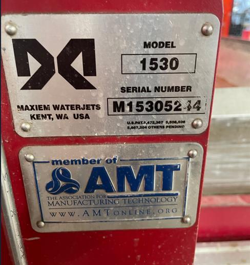 Maxiem #1530, CNC waterjet, 5' x 10', Omax PC based CNC Control, 30 HP, 50000 psi, 2013 - Image 7