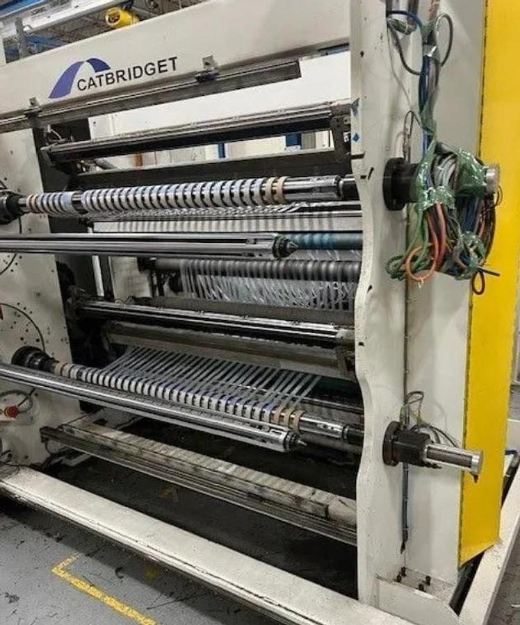 Catbridge #344-MC-18, 55" wide duplex turret slitter rewinder with core loading, shaftless floor pick-up, 2018 - Image 2