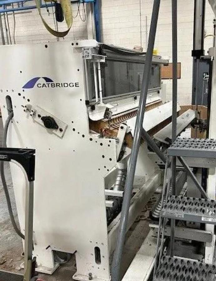 Catbridge #344-MC-18, 55" wide duplex turret slitter rewinder with core loading, shaftless floor pick-up, 2018 - Image 5