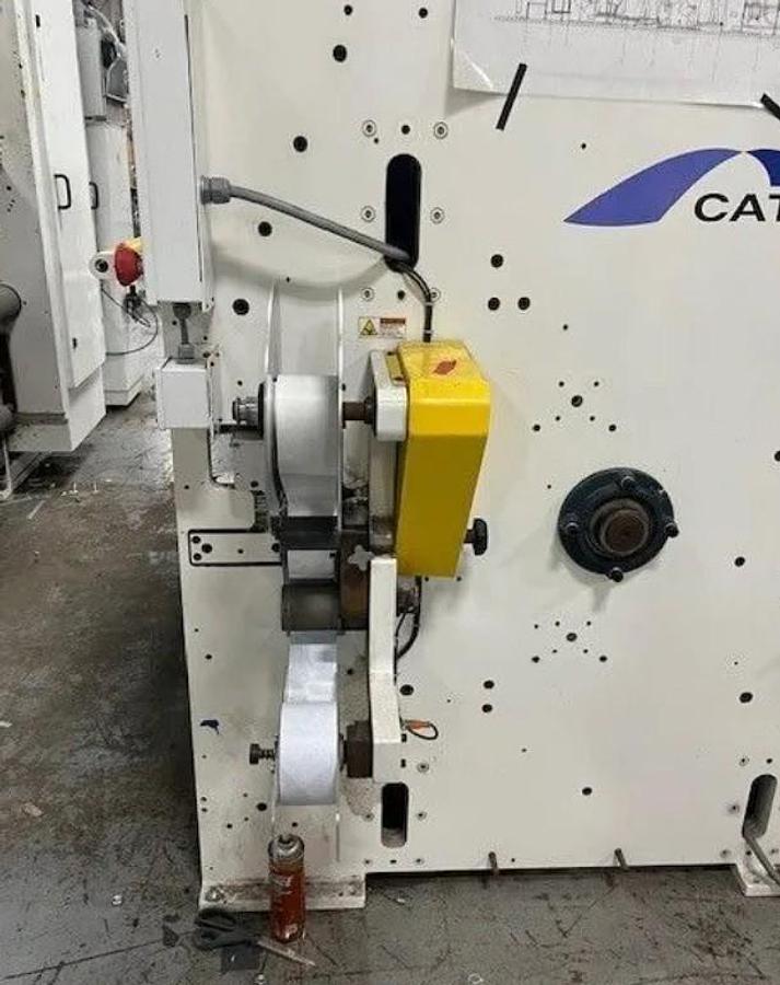 Catbridge #344-MC-18, 55" wide duplex turret slitter rewinder with core loading, shaftless floor pick-up, 2018 - Image 8