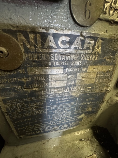 10 gauge x 6' Niagara #56-B, Mechanical Power Squaring Shear, 24" Back Gauge, 5 HP - Image 4