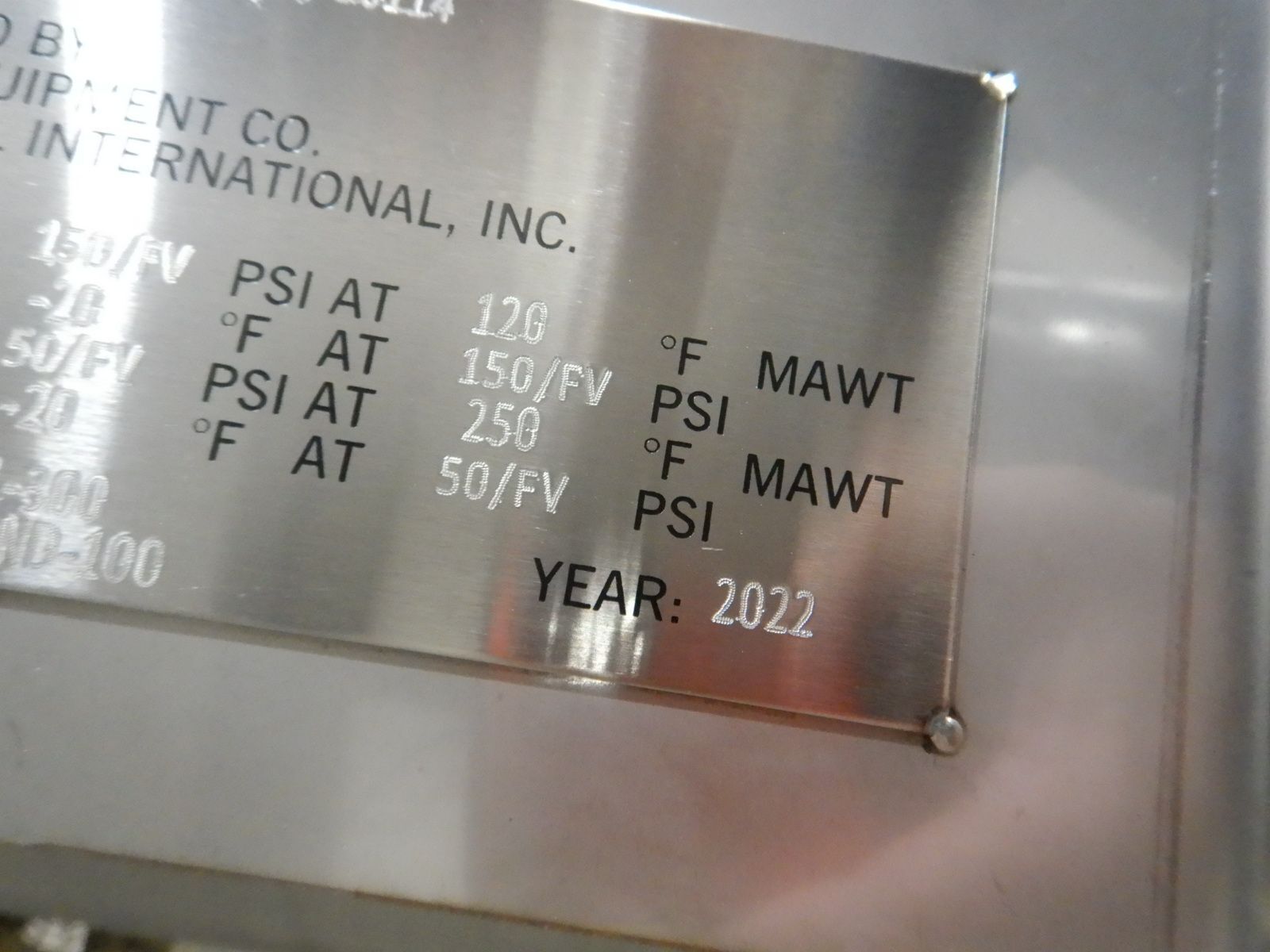 564 sq.ft., 150/FV psi shell, 50/FV psi tube, Paget, 316L Stainless Steel shell-tube heat exchanger, 2022 - Image 8