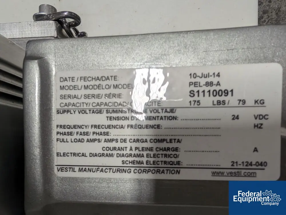 Vestil #PEL-88A, Lift, 175 lb, 24 V., 2014 - Image 2