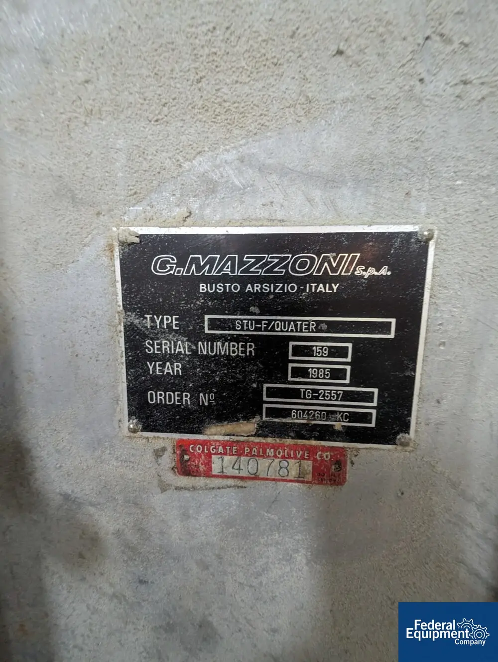 Mazzoni #STU-F/Quarter, Dual Lane Bar Press, 1985 (2 available) - Image 7