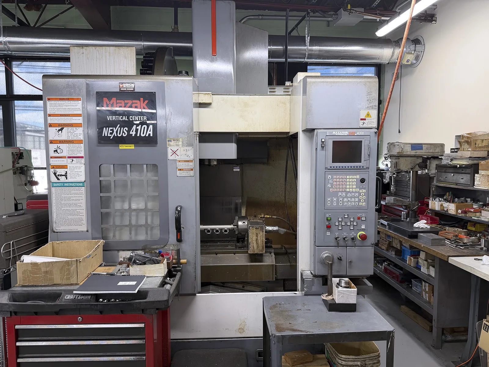 Mazak #Nexus-410A, CNC vertical machining center, 30 automatic tool changer, 22" X, 16.1" Y, 20" Z, 12000 - Image 1