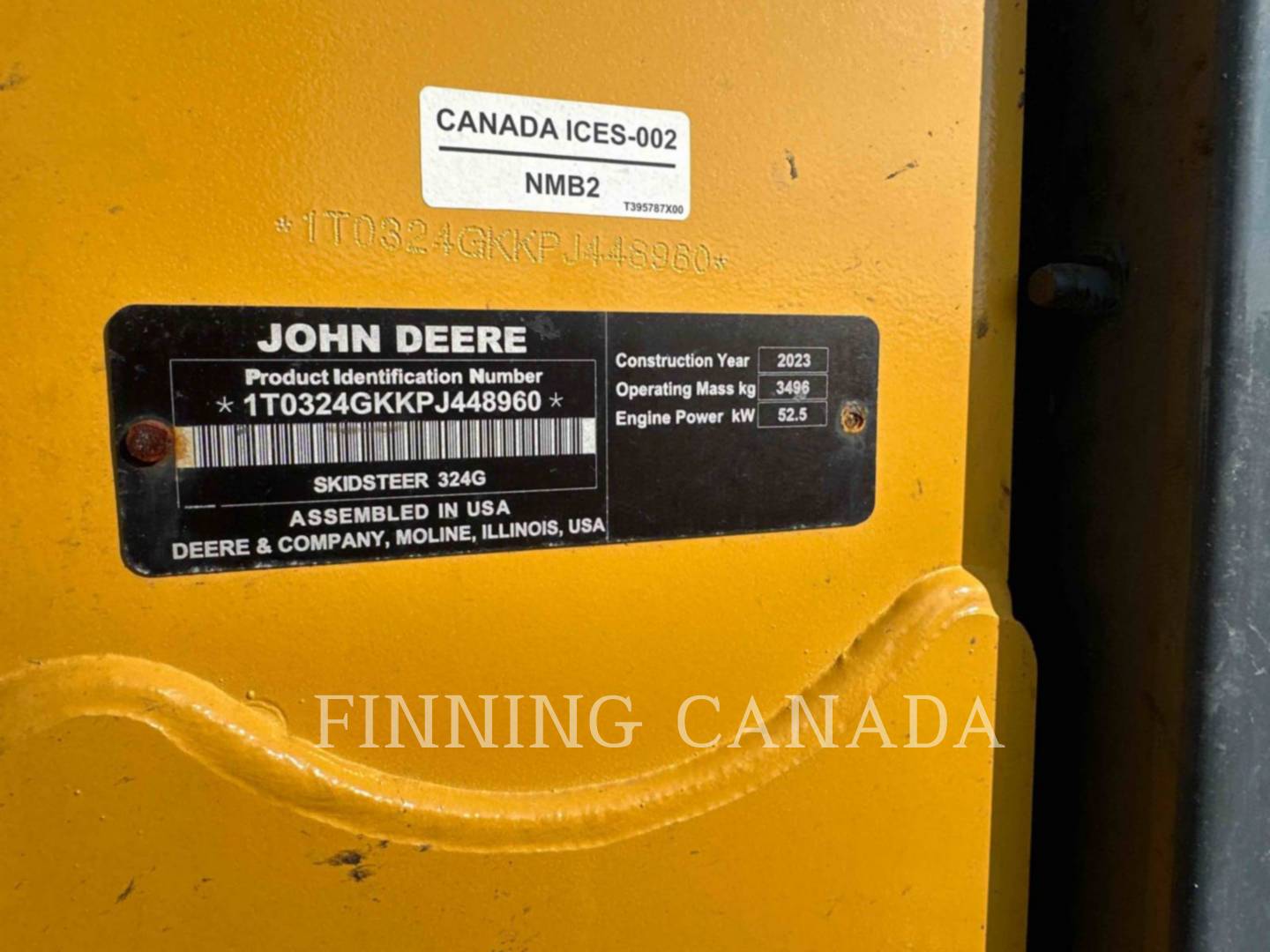 John Deere 324G, Skid Steer Loader, 620 hours, S/N: 1T0324GKKPJ448960, 2023 - Image 6