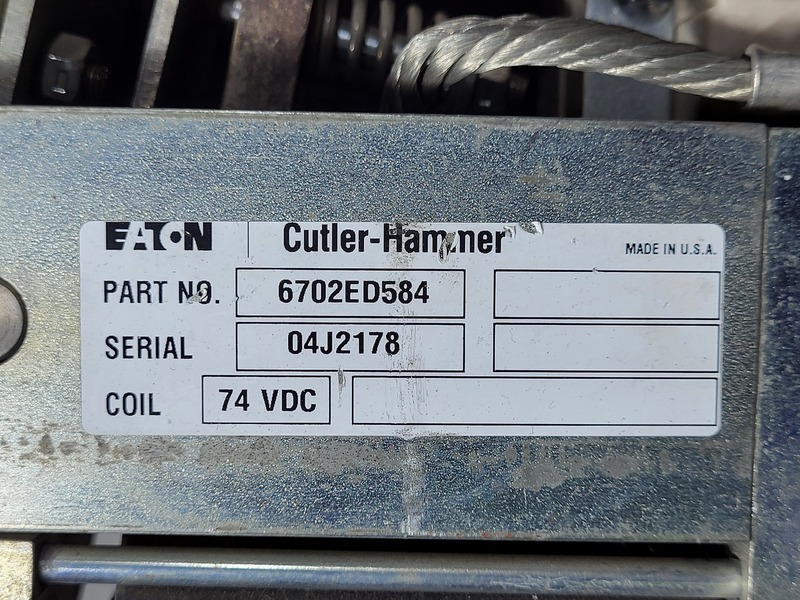 1800 Amp. Eaton Cutler-Hammer #6702ED584, Contactor, 74 VDC Coil, 1 Pole - Image 2