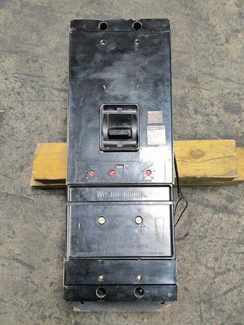 600 Amp, Westinghouse AB-DE-ION, Circuit Breaker, MA3800F, 3 Pole, 120 VAC - Image 1