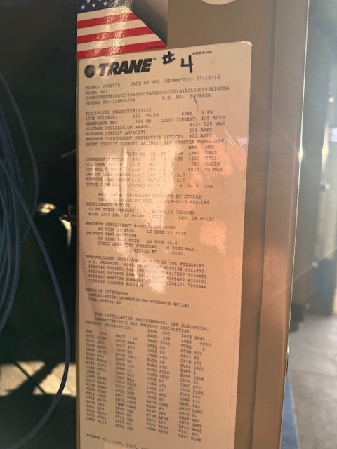 570 Ton, Trane chiller, 2016 - Image 3