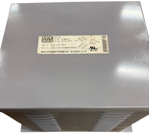28 KVA 480 Primary, 400 Secondary, Marelco M-18663E Transformer - Image 3