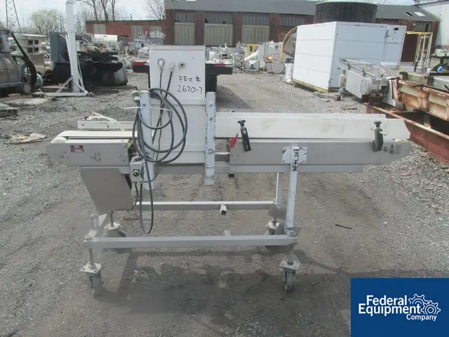 Cintex #SPL2084, Microsearch Metal Detector, w/ 6" x 90" conveyor, pneu reject, 2011 - Image 3