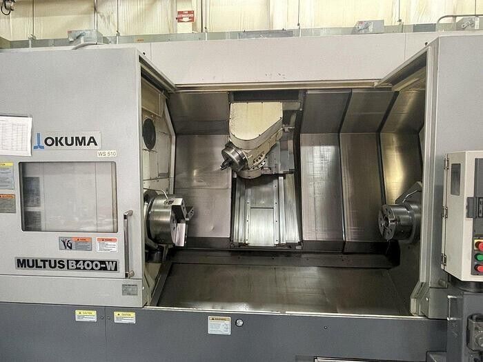 Okuma #Multus-B400W, 8-Axis CNC Lathe, 27.17" X, 60.83" Y, 9.06" Z, 27.9" swing, 61" machining length, 15" - Image 3