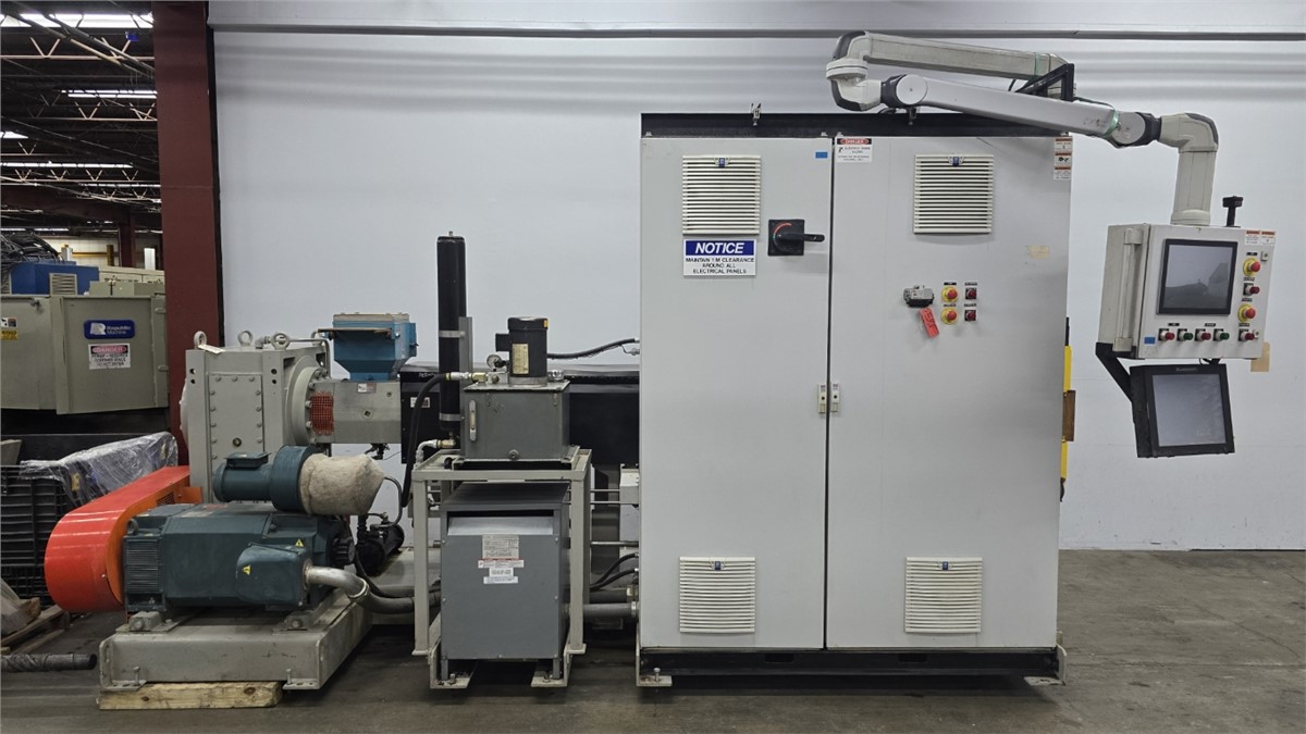 4.5" American Kuhne #450, extruder, 30:1 LD, air cooled, 250 HP, 300&deg;F, Hope Industrial HIS-UM17-CTBH - Image 1