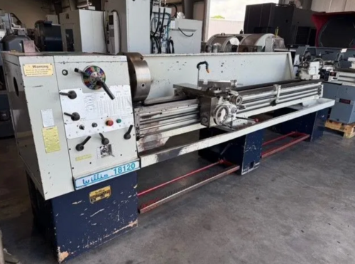 18" x 120" Willis #18120, Engine Lathe, 11-1/2" swing over cross slide, 13" bed width, 16" Bison 3-jaw chuck - Image 3