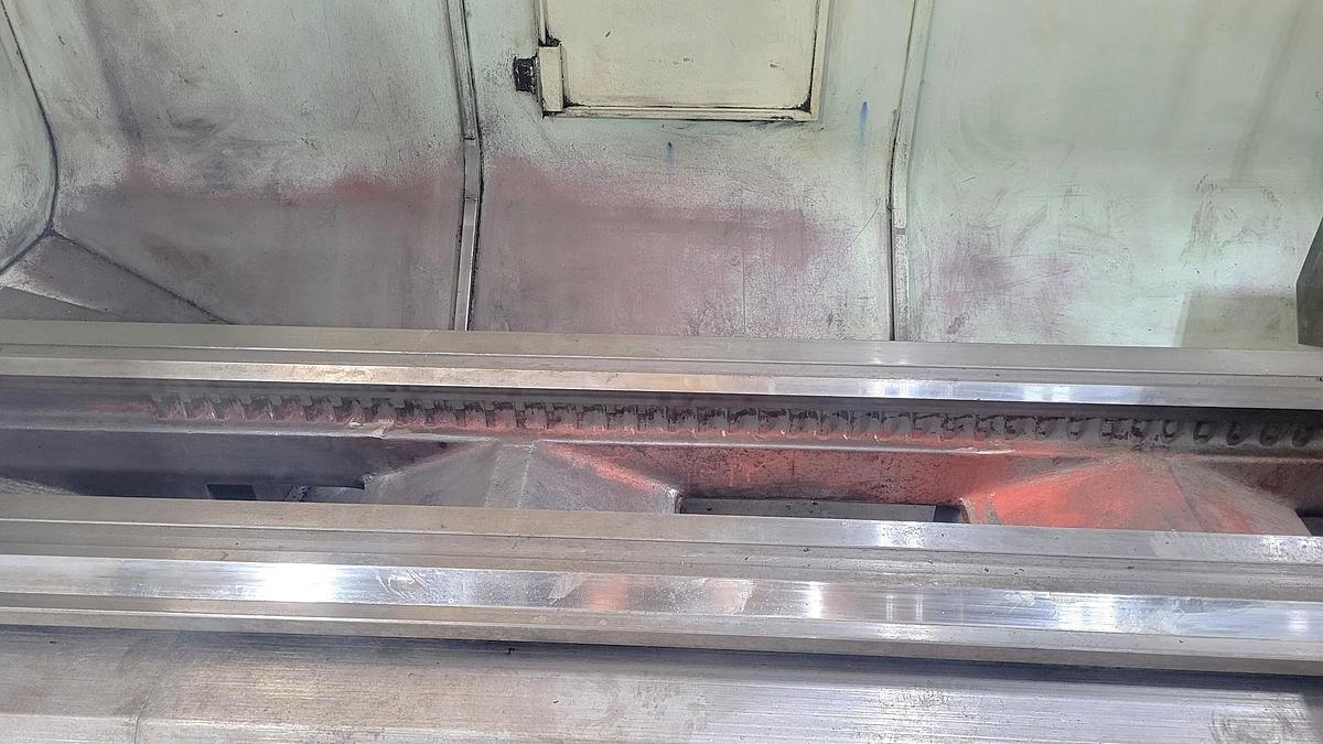 37.43" x 157" Hankook #PROTEC-9NC, Hollow Spindle Lathe, 21.1" X, 151" Z, 24.8" swing over cross slide, 151" - Image 4