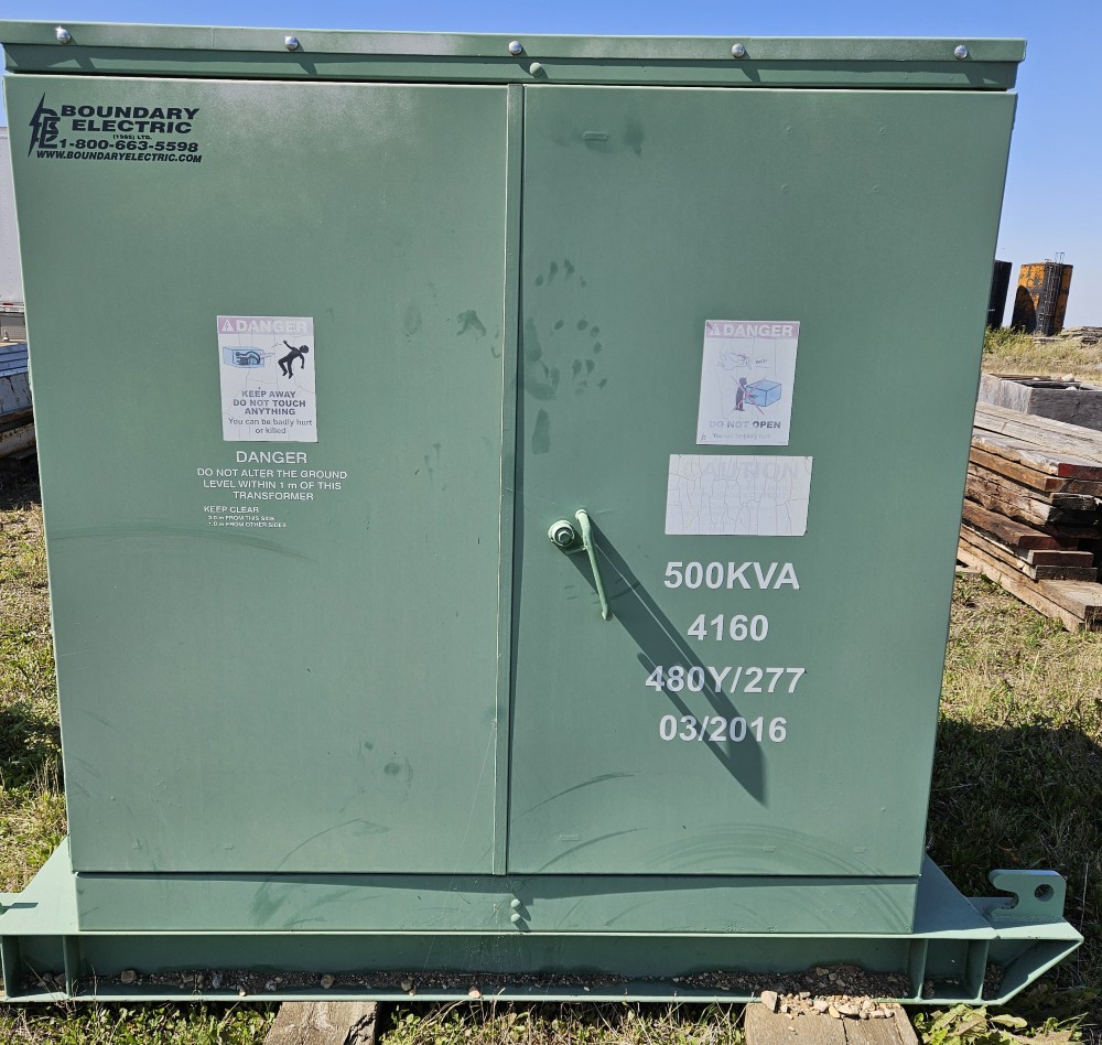 500 KVA 4160 Primary, 480Y/277 Secondary, Boundary Electric Pad Mounted Oil Transformer, 2016 - Image 1