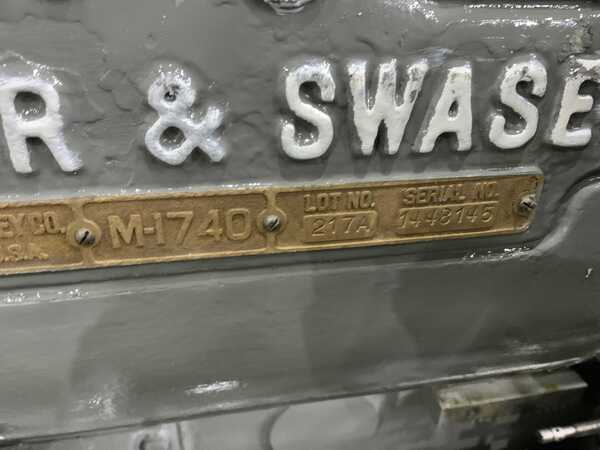 No. 5 Warner & Swasey, M1740, ram type turret lathe, 20" swing, 10-1/4" swing over cross slide, 10 HP, taper - Image 6