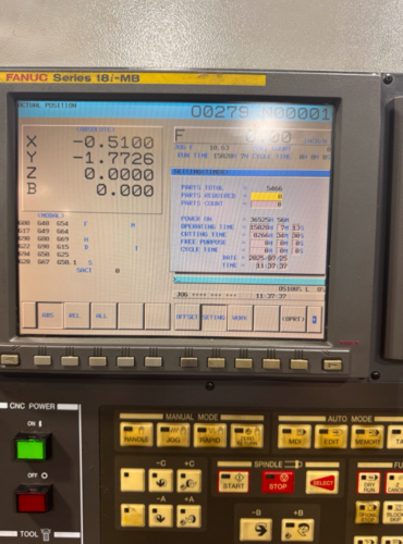 Hyundai Kia #HS-500, 4-Axis Horizontal Machining Center, 33.4" X, 27.5" Y, 29.5" Z, 19.68" overall Pallet - Image 4