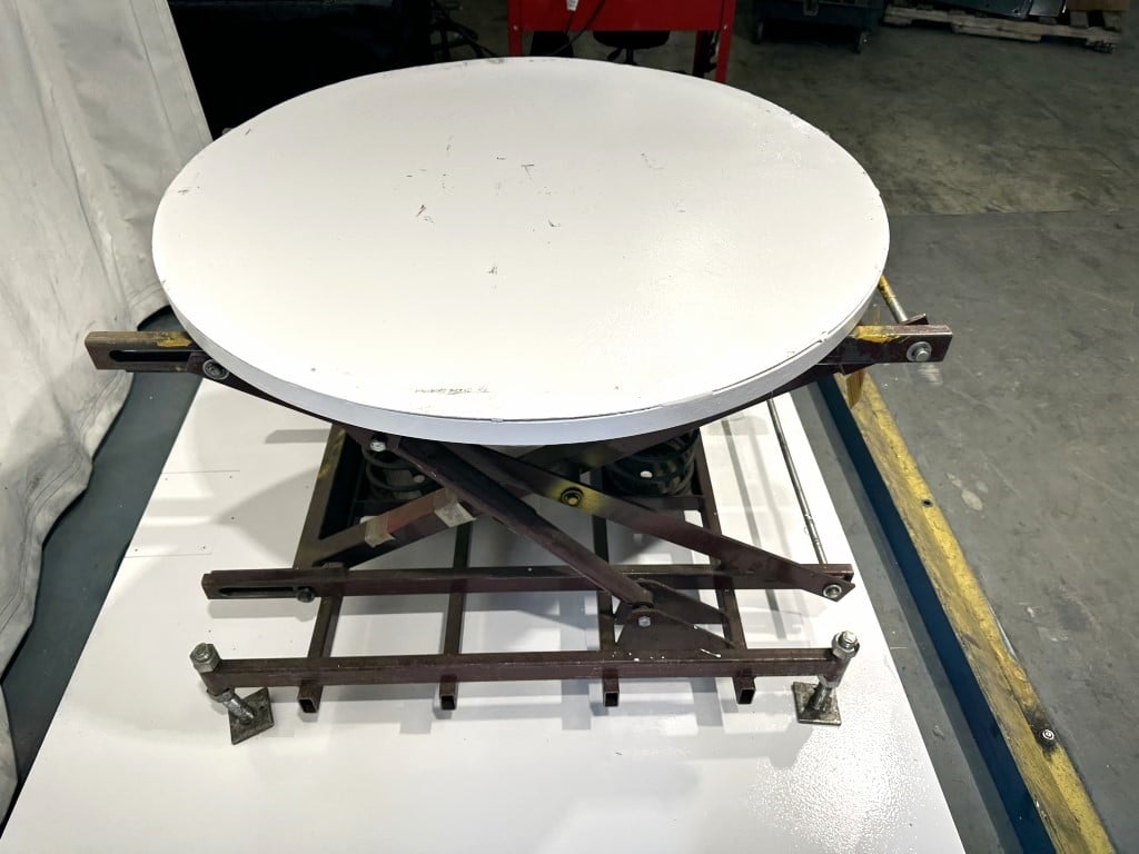 360° Spring pallet positioner/leveler, Southworth, 44" dia., with fork pockets & adjustable leveling feet - Image 2