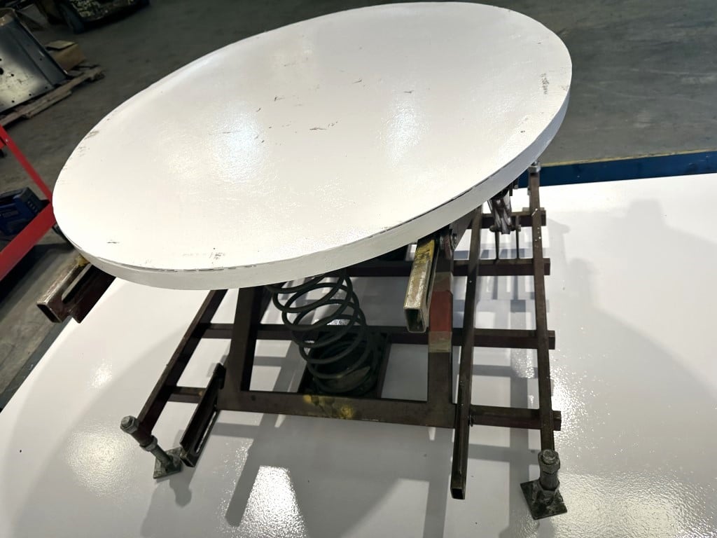 360° Spring pallet positioner/leveler, Southworth, 44" dia., with fork pockets & adjustable leveling feet - Image 3