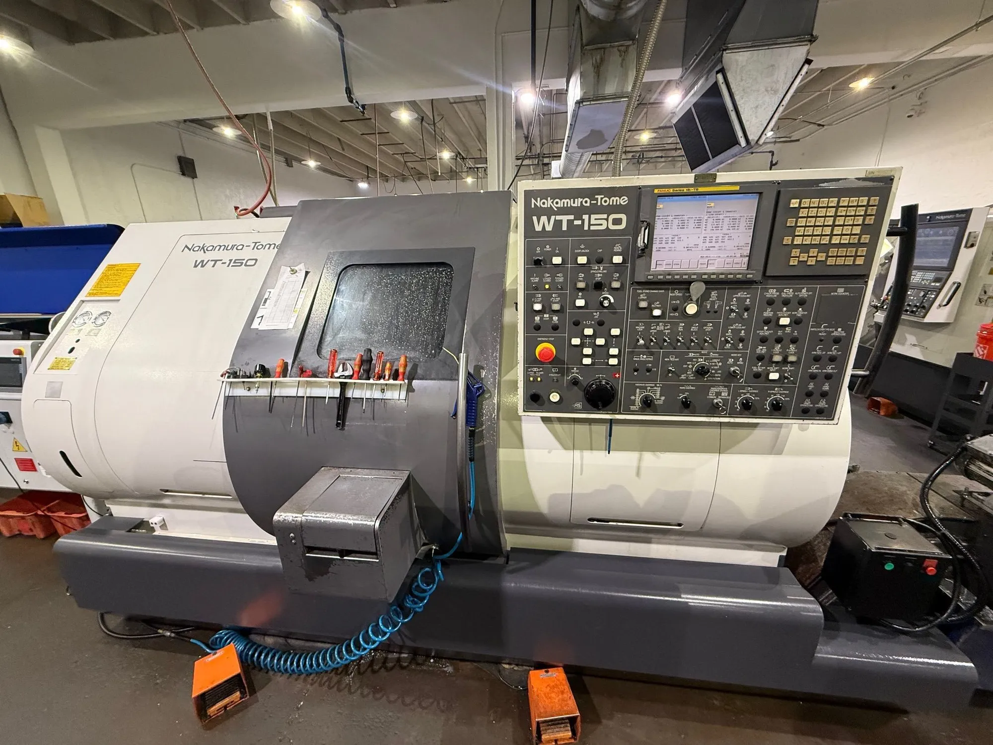 Nakamura Tome #WT-150, multi-axis CNC lathe, 2" bar, 29.5" centers, 7.48" dia., 15.7" lgth, 12 turret, Fanuc - Image 2