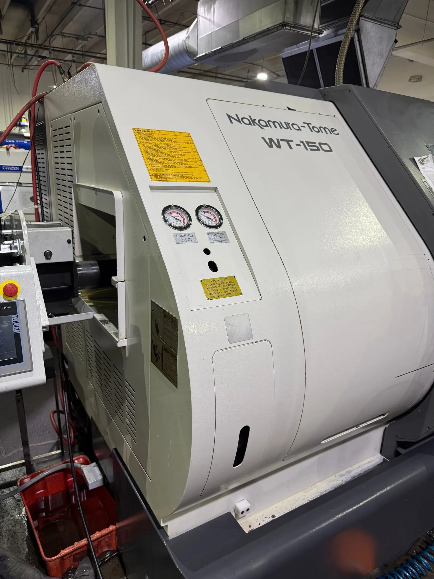 Nakamura Tome #WT-150, multi-axis CNC lathe, 2" bar, 29.5" centers, 7.48" dia., 15.7" lgth, 12 turret, Fanuc - Image 4