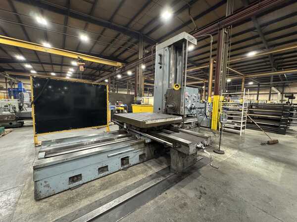 5-1/8" Wotan #B-130S, horizontal boring mill, 60" x 67" table, 2-Axis Newall C080 digital read out, pendant - Image 2