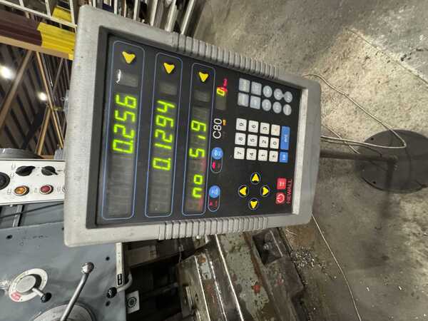 5-1/8" Wotan #B-130S, horizontal boring mill, 60" x 67" table, 2-Axis Newall C080 digital read out, pendant - Image 9