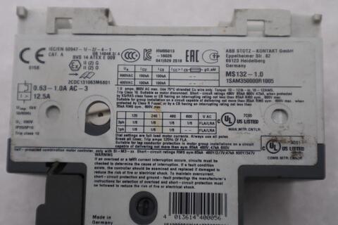 ABB MS132-1.0 - 1SAM350000R1005 - Manual Motor Starter STOCK H1124A - Image 3