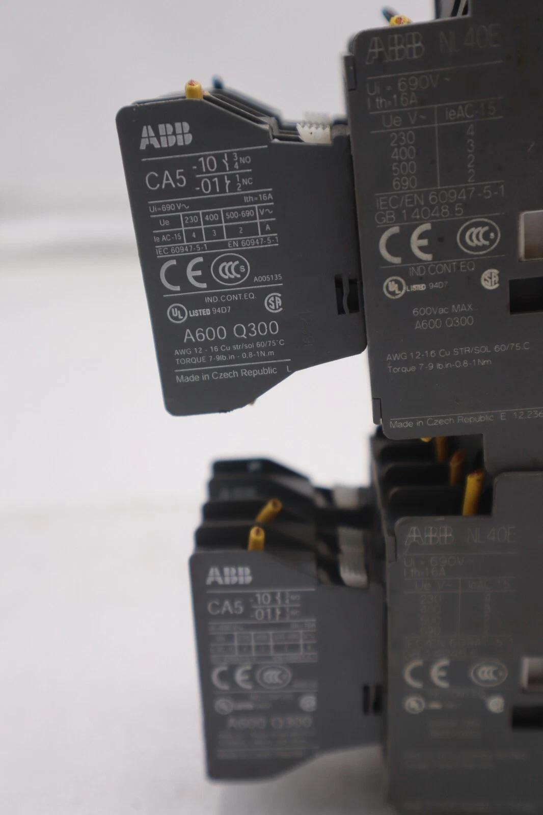 ABB RV5/50 24-50V Surge Suppressor CA5 A600 Q300 Used Stock #K-2176 - Image 2