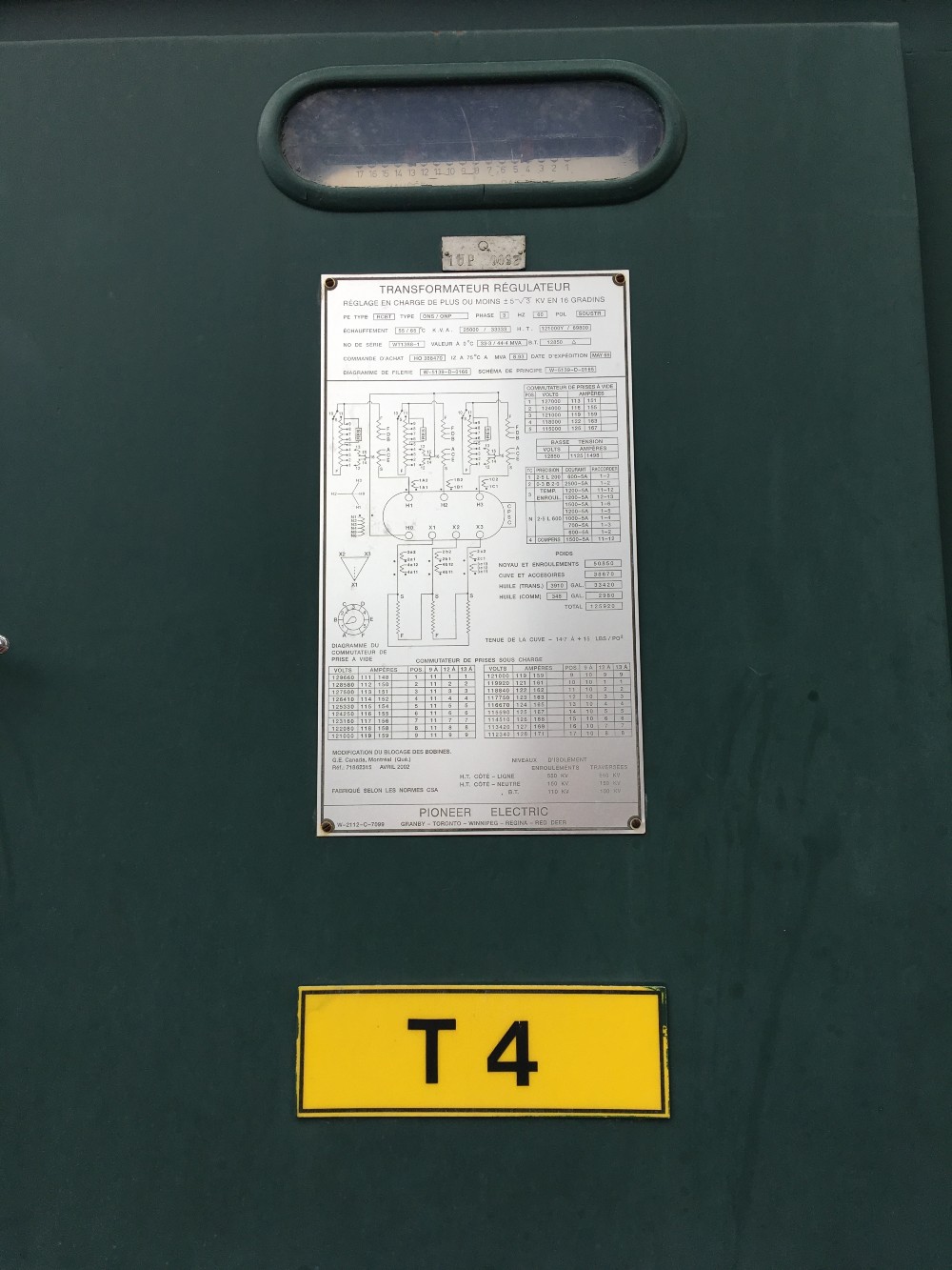 15/20/25 MVA 110000Y Primary, 34400Y Secondary, Auto Transformer, station - Image 2