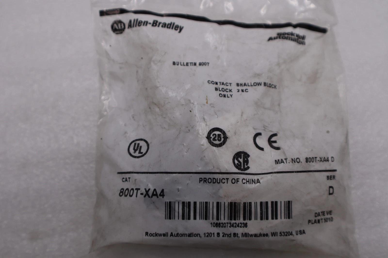 NEW Allen-Bradley Allen Bradley 800T-XA4 Contact Block Shallow Block STOCK H1533A - Image 2