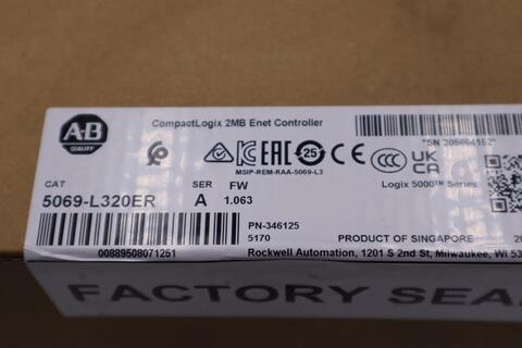 SEALED Allen-Bradley Bradley 5069-L320ER CompactLogix 5380 2MB Controller - STOCK GF27 - Image 2