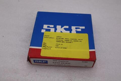 NEW SKF 6210 2ZJEM Ball Bearing 62102ZJEM 6210-2ZJEM STK L216CC - Image 1