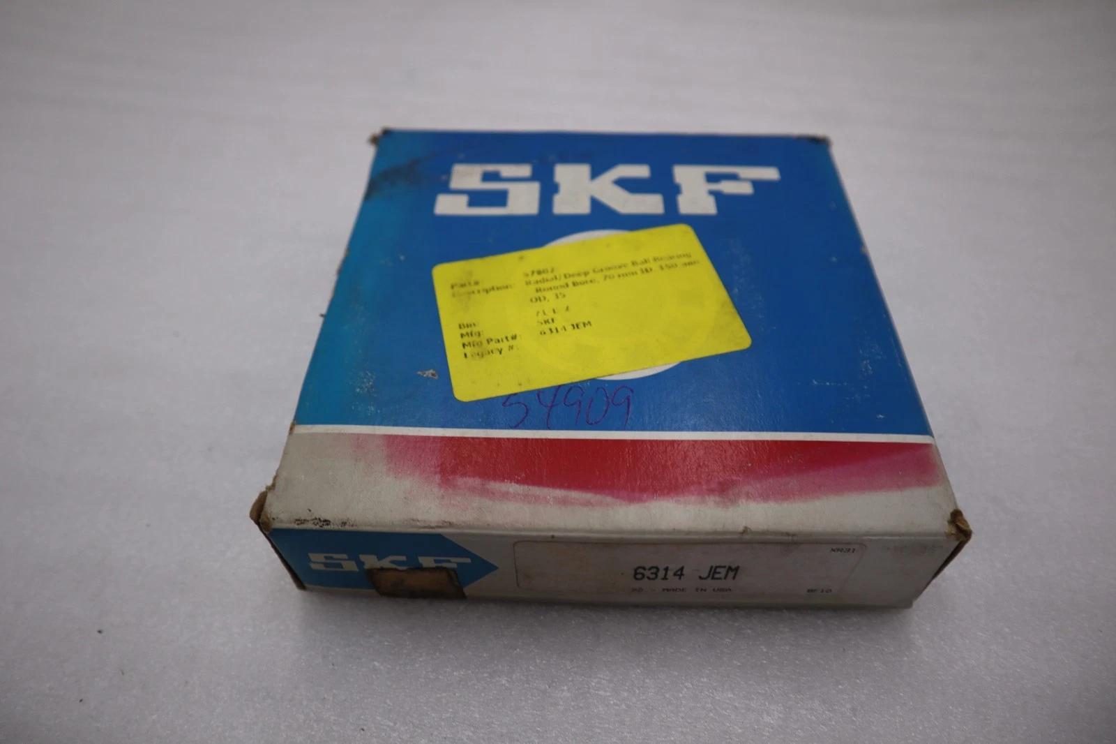 Skf explorer 6314 jem radial ball bearing - new in box - stock 2953cc - Image 1
