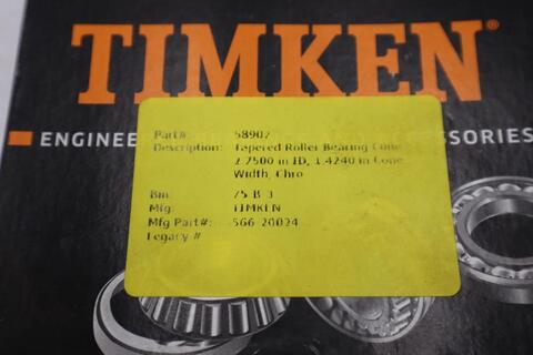 NEW Timken 566-20024 Tapered Roller Bearing Cone STOCK 1664CC - Image 3